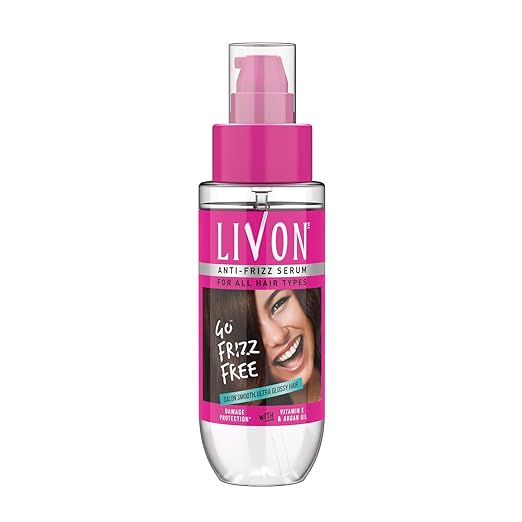 Livon Hair Serum For Women & Men | All Hair Types | Smooth, Frizz-Free & Glossy Hair | With Argan Oil & Vitamin E | 50 Ml at Rs. 93
