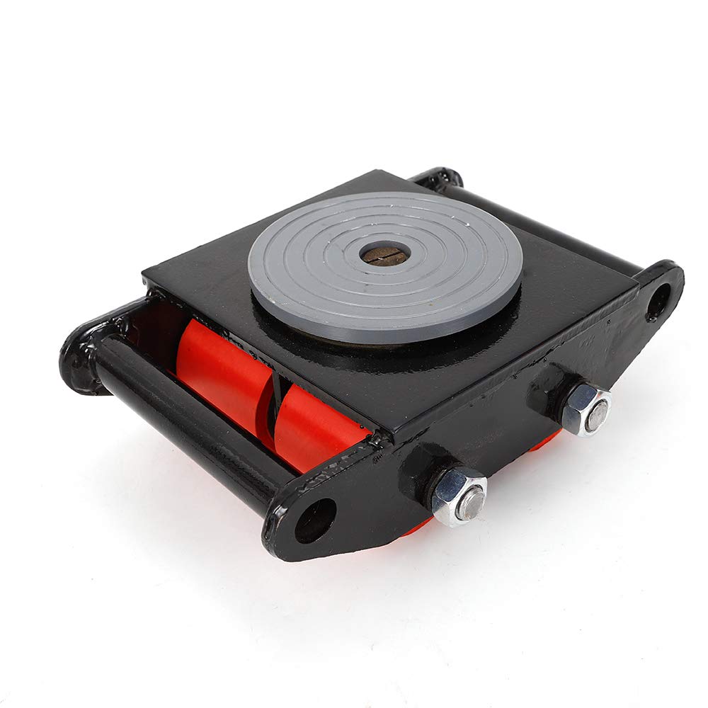 Carrello di trasporto 8T ruote carri armati Machinery Skate Mover, Heavy Duty Macchina Dolly Skate Roller, Trasporto Industriale Dolly Macchine Trasporti Mobili Nero