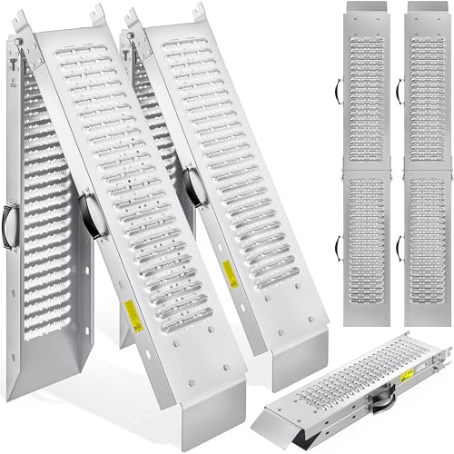 MONZANA® Lot de 2 rampes de Chargement Pliables en Acier galvanisé Charge Max. 200 kg par Rampe Surface antidérapante
