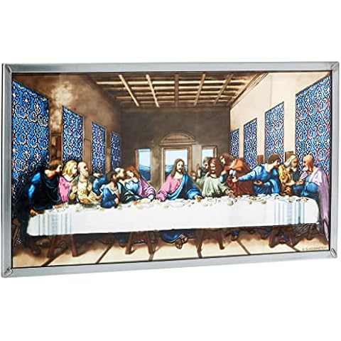 Buntglas-Panel - Da Vinci Das letzte Abendmahl Glasfenster Behang - Kunst-Glas-Fensterbehandlungen Cover
