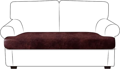 Miniatura 62 de Fundas de cojín de sofá con aspecto de cuero, juego de fundas de asiento de sofá, protector de muebles para sillón seccional, sofá biplaza