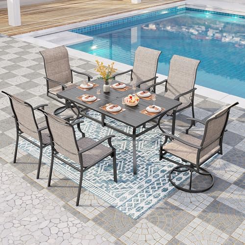 Amazon.com: PHI VILLA Patio Dining Set for 6 Clearance