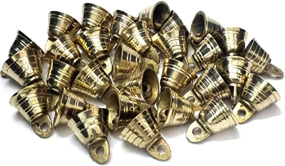 PARIJAT HANDICRAFT Lot 25 campanas de latón de 1.13 pulgadas de alto, estilo vintage, diseño indio, para ovejas, caballo disponible en Yaxa Colombia