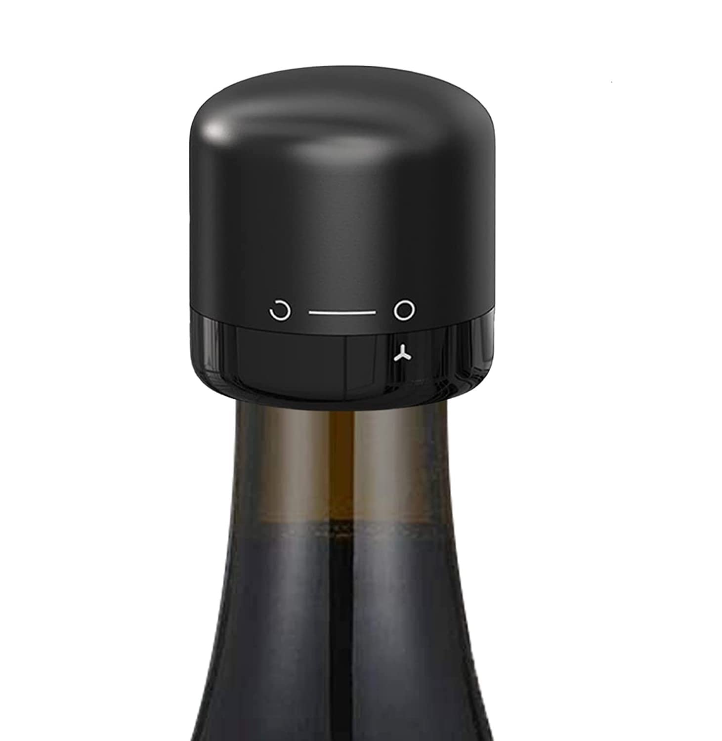 Sponsored Ad - YANCI® Reusable Silicone Sealed Wine Bottle Stopper Wine Stopper with Rotating Switch ABS Plastic Stopper Bottle Caps for Wine Beer Fizzy Alcohol Saver, Black, Pack of 1