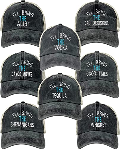 Funky Junque Cotton Mesh Bundle - 8 Pack I'll Bring The(Bad Decisions, Alibi, Dance Moves, Good Times, Shenanigans, Vodka, Tequila, Whiskey) #TOP8