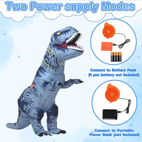 Disfraz inflable de dinosaurio para niños y adolescentes miniatura 4