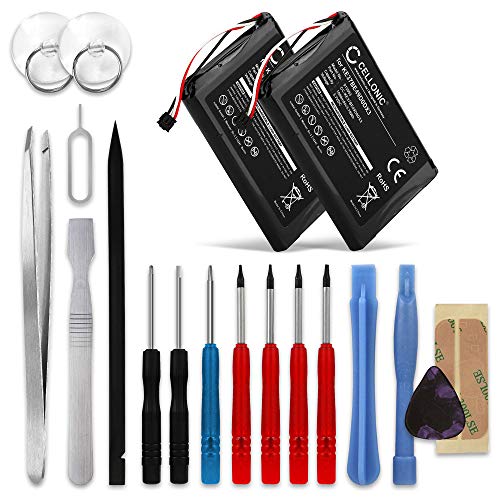 CELLONIC, Navigation Batterie, Compatible avec Garmin Edge 810, Touring, 800 (1000mAh, 3.7V) 2 Pièces + Kit d'outils
