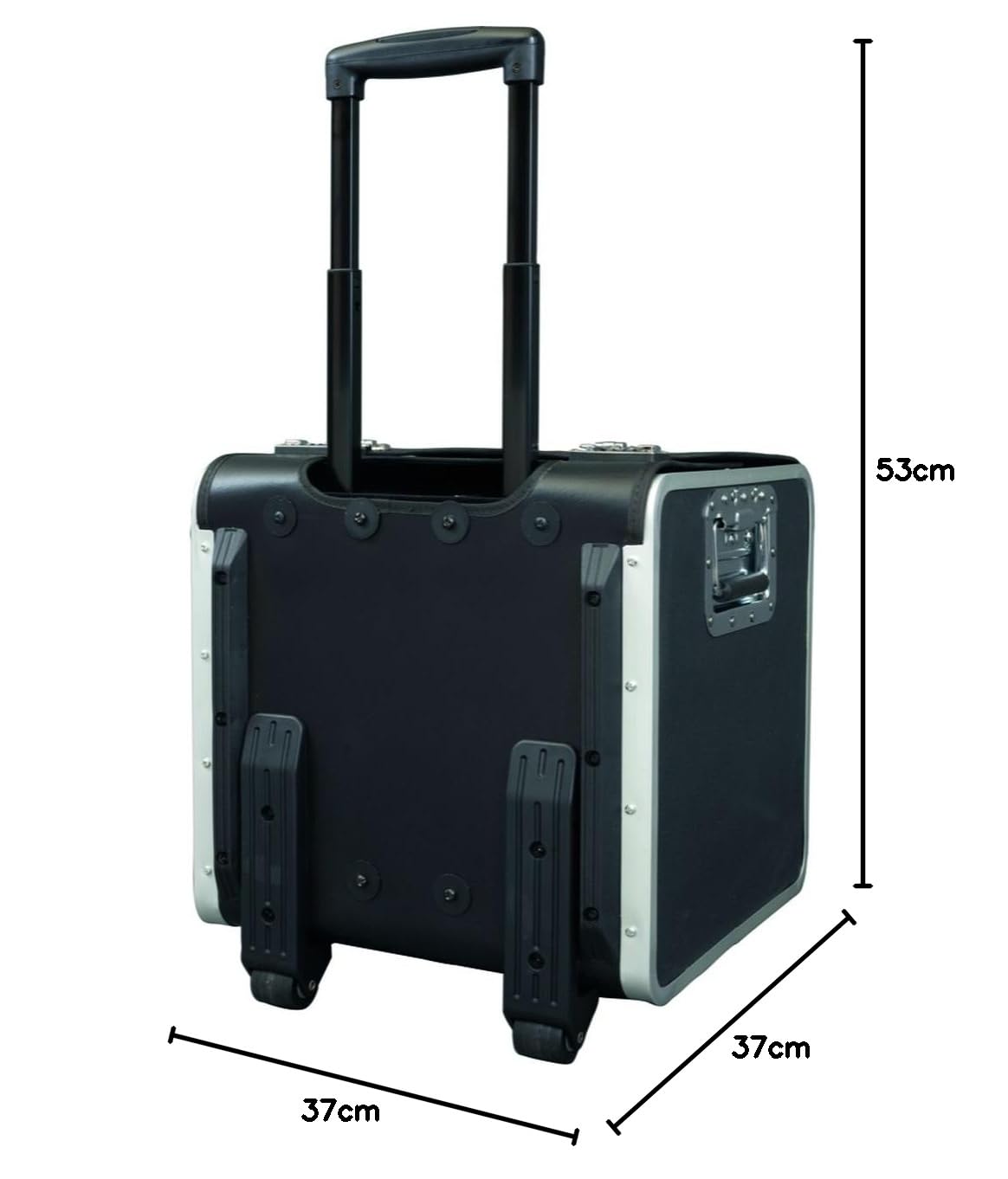 ALASSIO Parma - Maleta de Piel sintética con 2 cerraduras de combinación TSA (37 x 53 x 37 cm), Color Negro, Black, 53 cm, Maletín