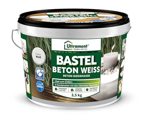 Ultrament Manualidades – Hormigón, Muy rápido secar, Gris Claro, 3,5 kg