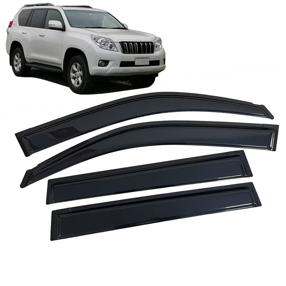 Car Side Window Vent Visor Rain Guard Deflectors Window Visor For Toyota Land Cruiser Prado LC150 2010+