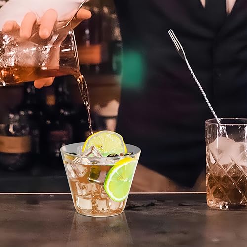 Bysnow PS-9OZ-100 Pack 9 Oz Clear Plastic Cups, Disposable Clear Plastic Cups For Cocktail Party, Polystyrene Plastic Wine Cups thumb #5