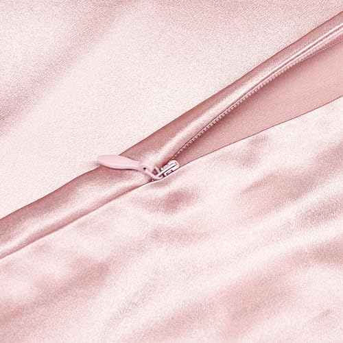 townssilk Federa su entrambi i lati 100% pura seta di gelso da 19 mm per la salute dei capelli e della pelle, federa per cuscino di dimensioni,con cerniera nascosta 1 pezzo 50x70cm dusty pink