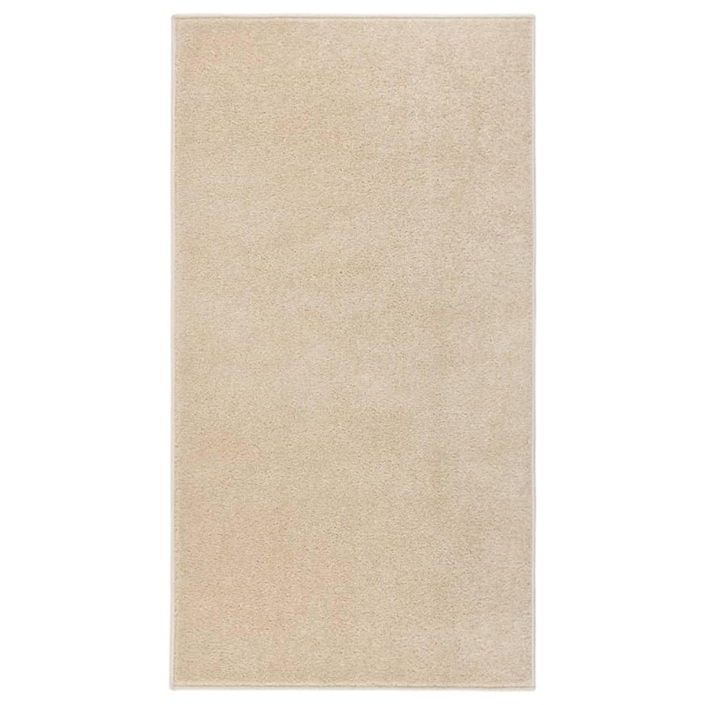 vidaXL Alfombra de Pelo Corto Antideslizante Vestíbulo Galería Estera Tapete Mosqueta Salón Sala de Estar Dormitorio Habitación Beige 80x150 cm