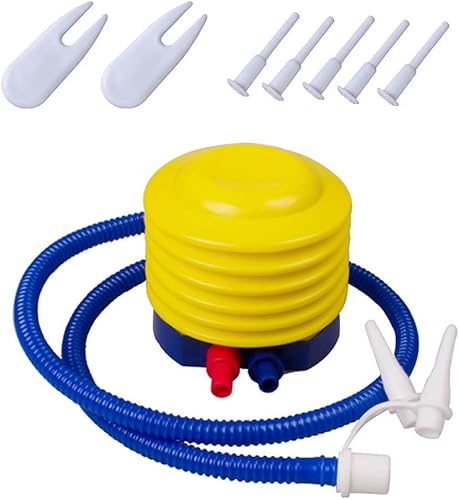 Bomba de bola de yoga, bombas de ejercicio, prensa manual de pie, inflador de aire con clavija de enchufe, kit adaptador de tapón para deportes,