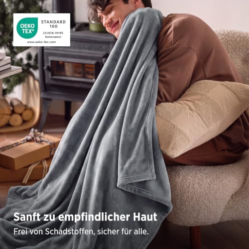 BEDSURE Kuscheldecke Flauschig Decke Fleecedecke - 150x200cm, Grau