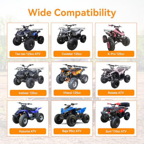 Image of FVRITO PZ20 Carburetor Thumb Throttle Cable Assembly Compatible with Tao tao Coolster 125cc 110cc Chinese ATV Quad 4 Wheeler 50cc 70cc 90cc Kazuma Baja SunL Roketa Loncin Lifan 4 Stroke Engines Parts