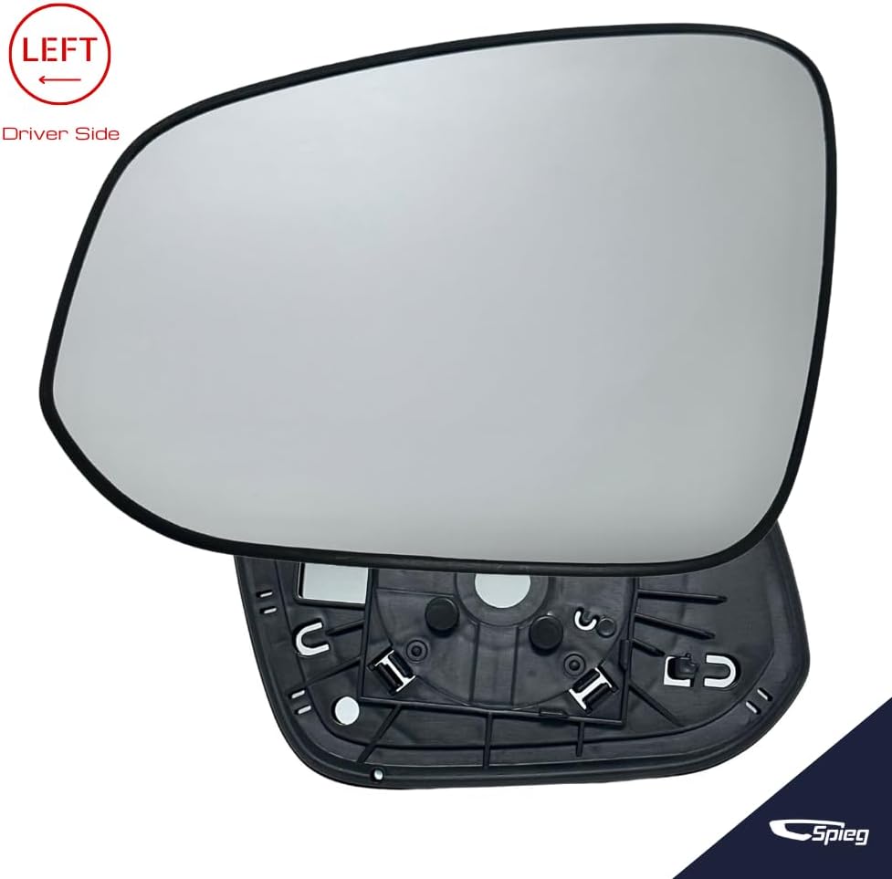 Spieg Driver Side Mirror Glass for 2019-2024 Toyota Rav4, Rav4 Hybrid Non-Heated with Backing Plate Left 87961-42E00