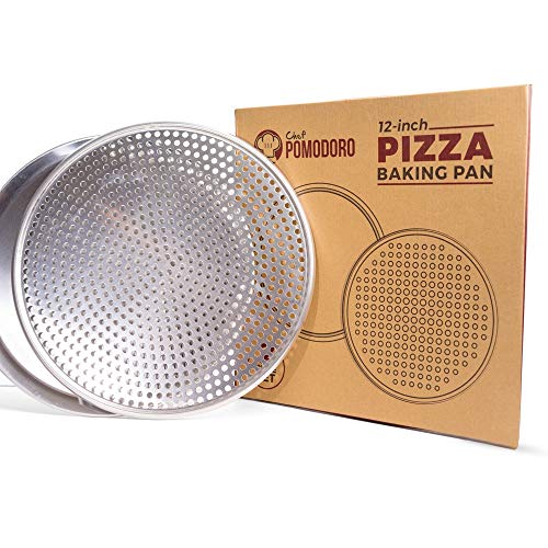 Lot de deux Bundle : 30,5 cm perforé et 30,5 cm Plat antiadhésif Pizza Pan Plateau Bundle, Lot de 2, Bakeware