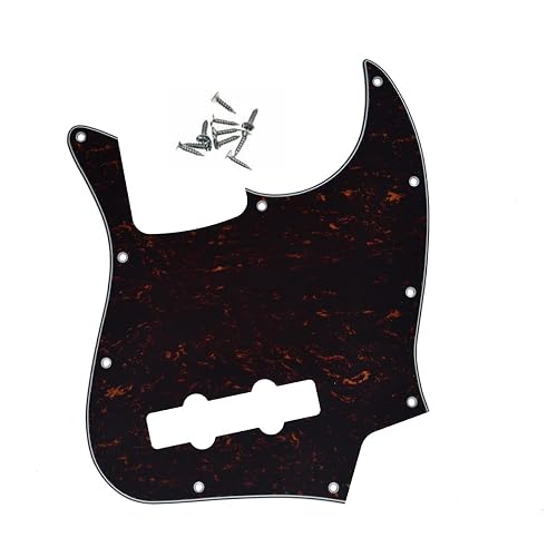 Dopro Jazz Bass J Bass Pickguard for USA/Mexican 4 String FD Jazz Bass Red/Black Tortoise