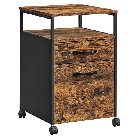 VASAGLE Mobile Filing Cabinet with Drawers Cover