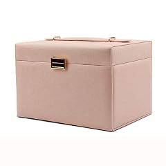 Jewelry Storage Box Gift Women Jewelry Box Faux Leather Display Box Large Capacity