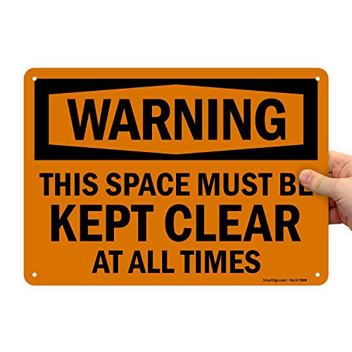 Panneau Warning SmartSign durable en aluminium, signalétique haut de gamme pour espaces dégagés