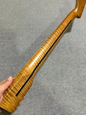 AAAA 24 fret Roasted Flame Maple electric guitar neck 25.5inch Replacement