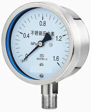 Stainless Steel Radial Vacuum Negative Pressure Steam Pressure Gauge Y60/yn100bY-60BF 0-1MPA 10kg