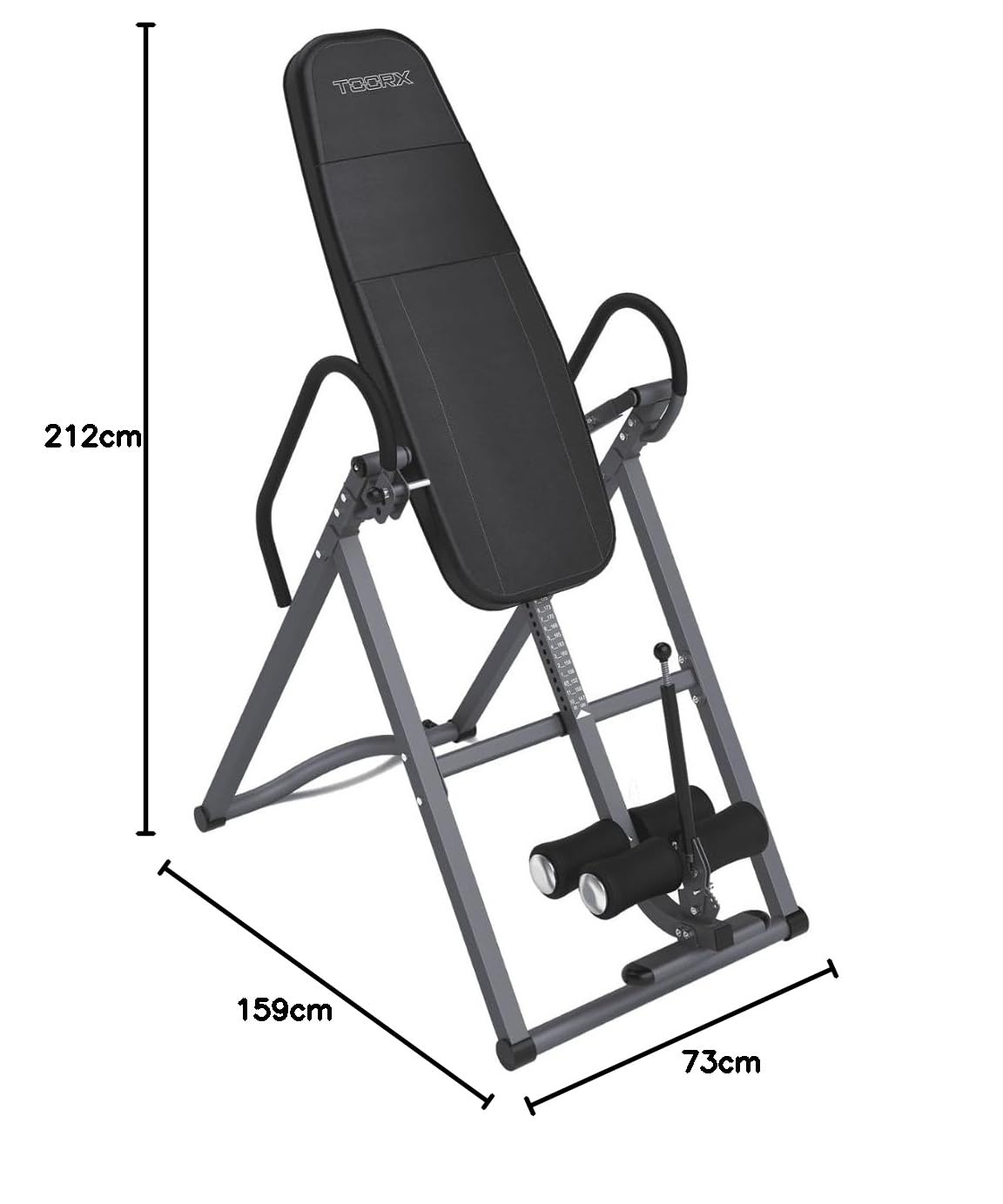 Toorx panca ad inversione GBX-100, regolabile per altezza utente da 147 a 198 cm, rotazione schienale per altezza utente da 147 a 198 cm su 3 livelli predefiniti (20° - 40° - 60°) + rotazione libera