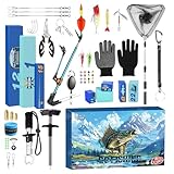 アドベント釣りクリスマスカウントダウン - 24日間のクリスマスカウントダウン用フィッシングタックル男性向け - 魚を掴むためのリップグリッパーとフックタイヤー青少年や大人に最適 - 父親 彼氏 夫 男性へのギフトに