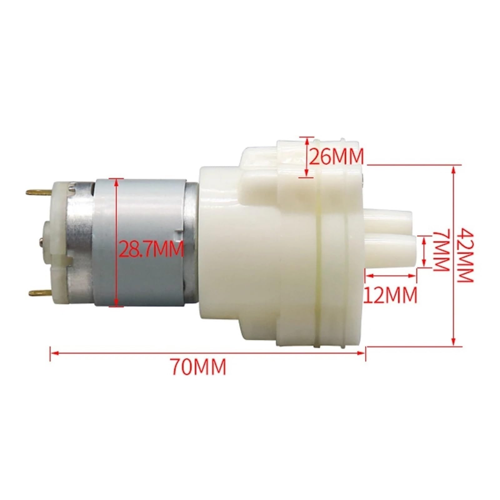 1 szt. 12 V pompa wodna z silnikiem DC, pompa membranowa, 1 l, 365, pompa wodna, 5 W, zestaw do herbaty, akcesoria do akwarium, pompa wodna(Only Pump)