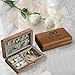 Personalized Wooden Jewelry Box, Travel Jewelry Case, Large Storage, Ring Compartments, Built in Necklace Hooks, Best Gifts For Mom, Wife, Bride, Bridesmaid, Gifts For Her, Gifts for Women