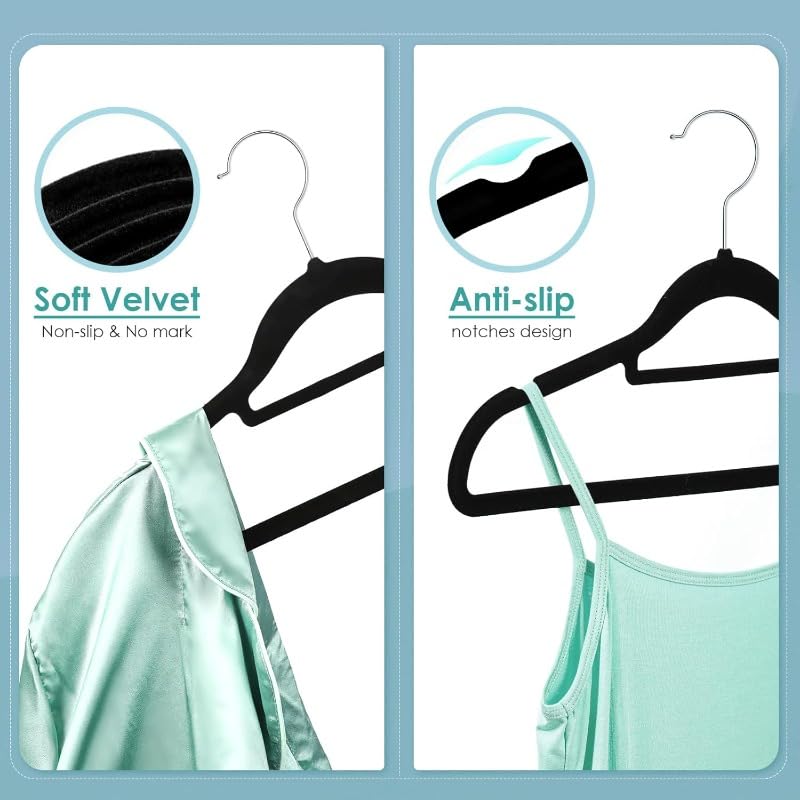 Beflockter Kleiderbügel, rutschfeste Samt-Kleiderbügel, robuster Organizer, zur Aufbewahrung von Hosen, Mänteln und Hemden für Mäntel, Hosen(10PCS)
