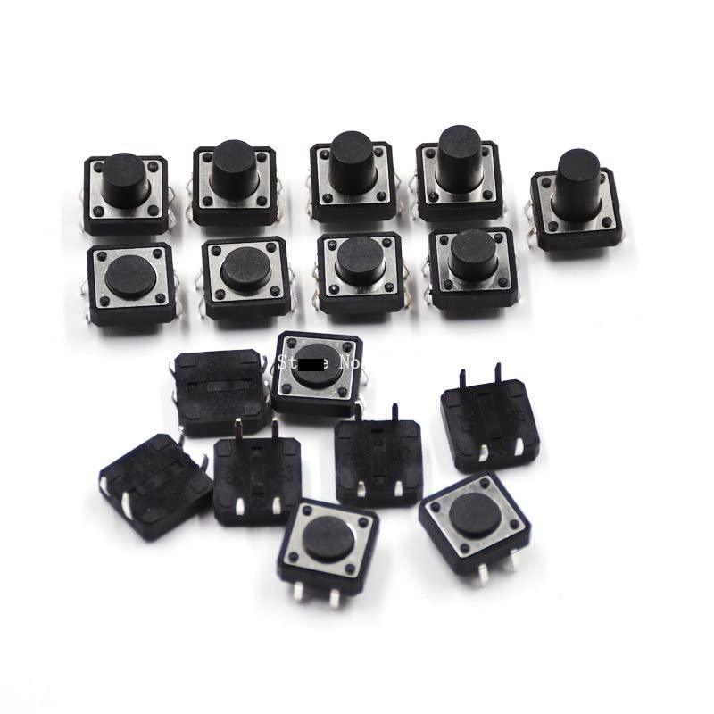 elektronischer Schalter Taktschalter 20PCS PCB Tactile Tact Push Button Switch DIP 4pin Mikroschalter 12 * 12 * 4,3/5/6/7/8/9/10/11/12 MM 12X12X4,3 MM 5 MM 6 MM 7 MM 8 MM 9 MM (Color : Dip-12x12x7)