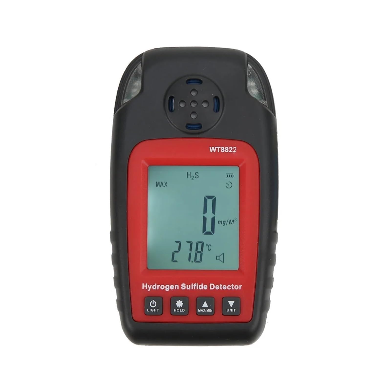 Detector de Gases, Detector de Gas H2S WT8822, Detector portátil Profesional, Monitor Alta sensibilidad, Sensor Alarma