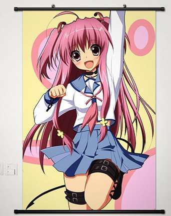Wall Scroll Poster Fabric Painting For Anime Angel Beats Yui 1027 S