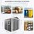 6x6 FT Outdoor Storage Resin Shed with Floor,Waterproof Plastic Garden Bike Shed with Lockable Door, Sloped Roof, Vents & Windows, Easy Assembly Tool Shed for Lawn, Backyard, Patio, Grey