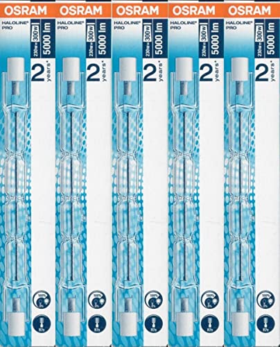 Osram Lot de 5 - ampoules halogène Haloline Pro R7s 118mm 230V 230W 64701