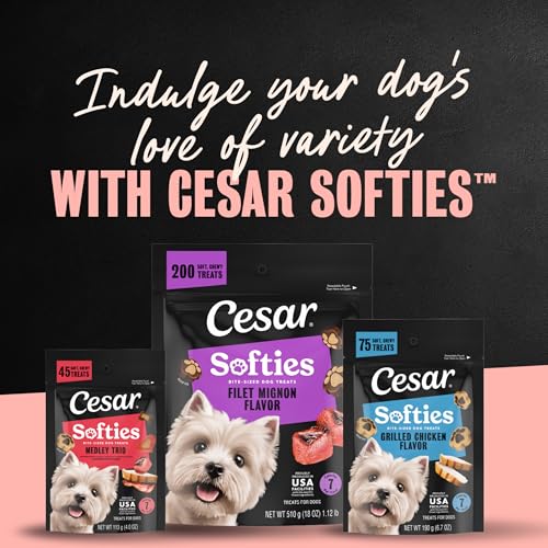 Cesar Softies Medley Trio Flavor Chewy Soft Dog Treats, 6 oz, 8-Pack - image 9