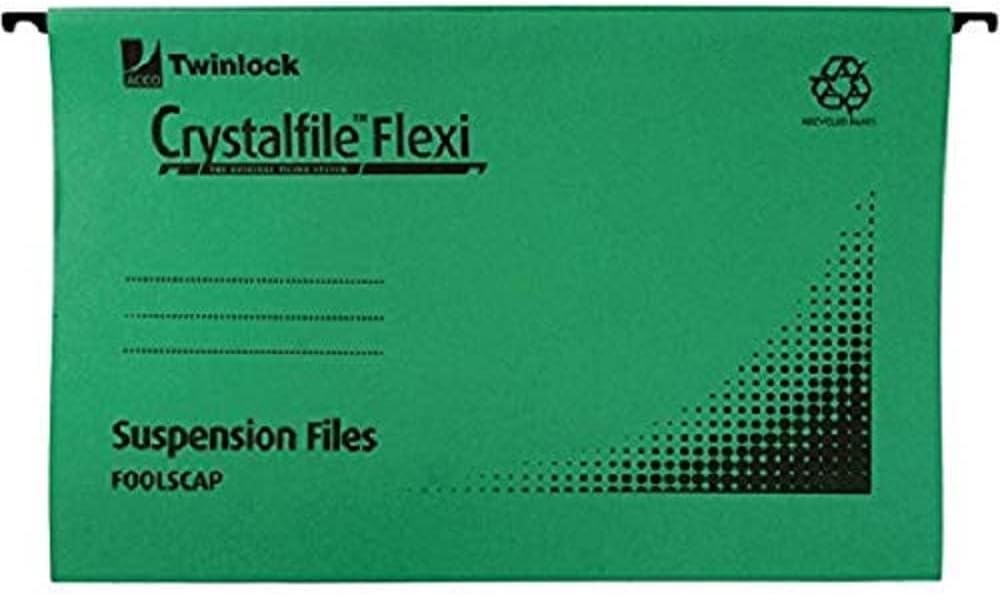 Rexel Crystalfile Classic Foolscap Suspension File Manilla 30mm Red (Pack 50) 70622