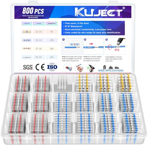 Kuject Heat Shrink Solder Seal Wire Connectors Kit