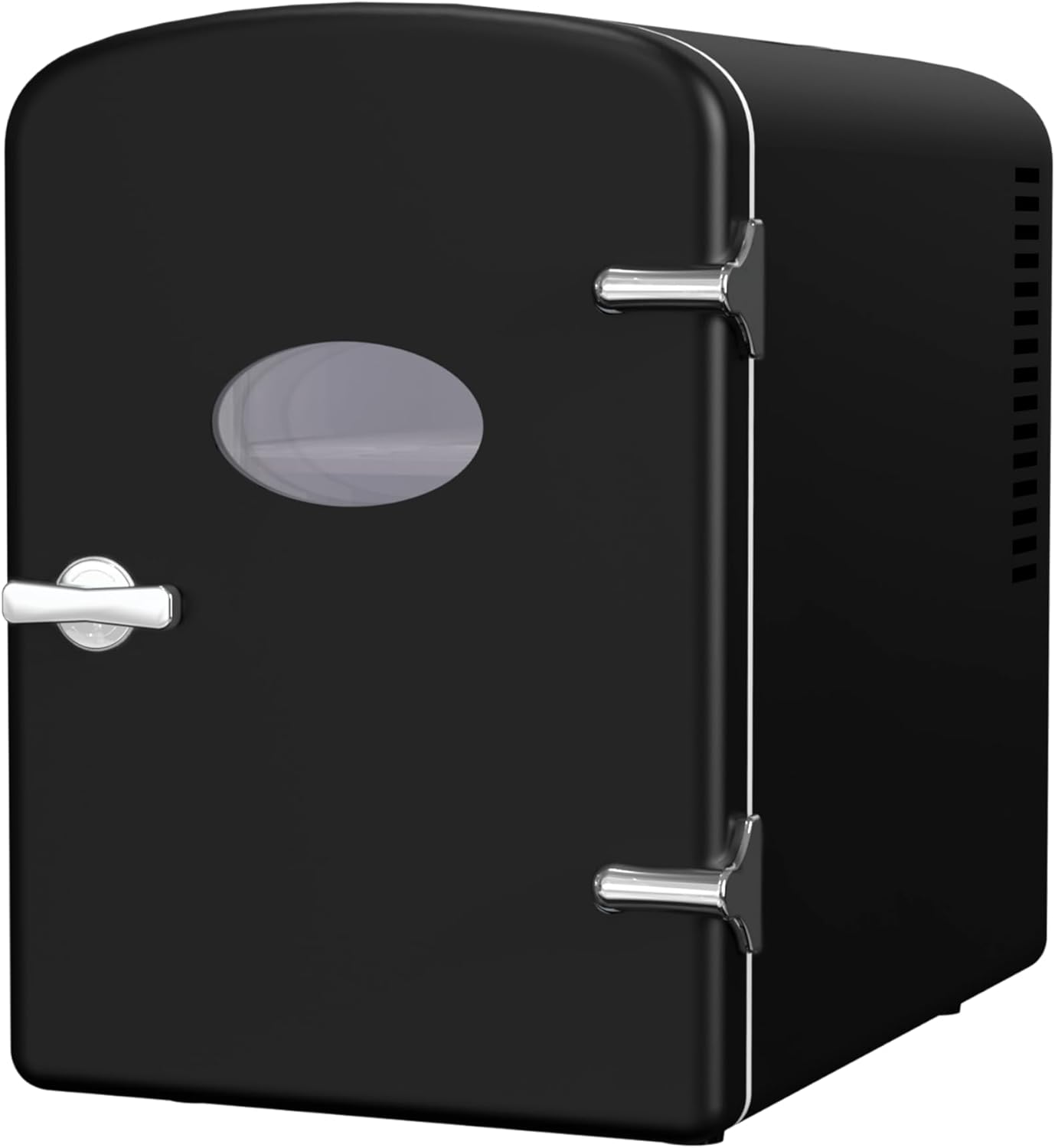 Simple Deluxe 9 Can Mini Observation, Portable Cooler & Warmer Freon-Free Small Refrigerator, Compact Fridge for Skincare, Beverage, 6L with Window, Black