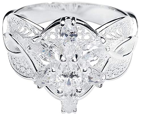 Preisvergleich Produktbild Herr der Ringe Arwens Abendstern Ring silberfarben 56