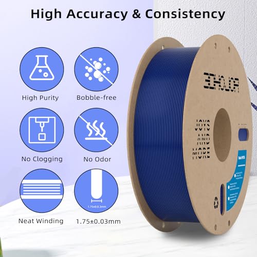 Image of 3DHoJor Update Basic PETG Filament 1.75mm 3D Printing Filament 1kg*2 Bundle Spool 3D Filament 1.75mm Dimensional Accuracy + /- 0.03mm Non Clogging,Print with Most 3D Printers-2Pack Red+Blue