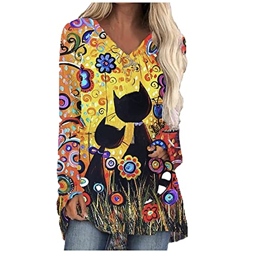 Casual Long Sleeve Blouses for Women red Shirts Women Dressy Blouses Women's Petite Clothes Chiffon White Blouse Yellow Scoop Neck top Plus Size Holiday Sweaters Zebra Blouses Long Causal Shirts