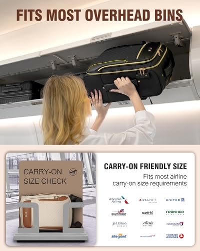 Beige Carry On Luggage and Pink Underseat Luggage4