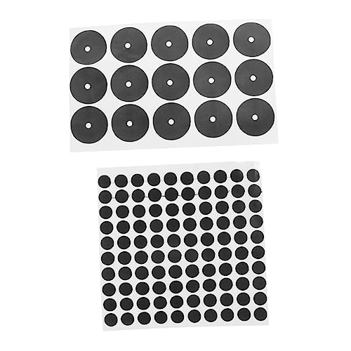 HEMOTON 2sets 2 Sheets Billiard Table Marker Dots Self Adhesive Snooker Spots for Ball Positioning Durable Black Stickers Protect Pool Cloth Easy to Use Compact for Convenient 2sheets*2