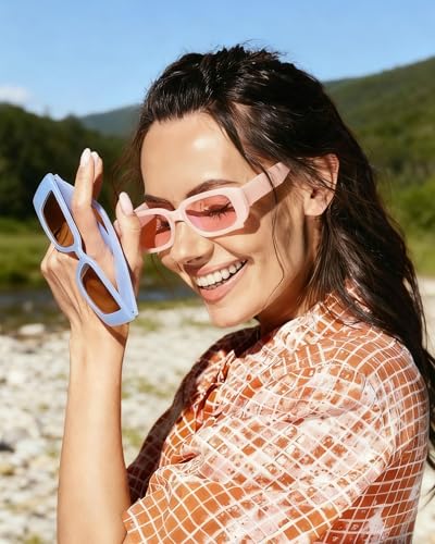 Wholesale 100 Pairs Retro Rectangle Sunglasses Bulk for Women Men Wedding Party Favors for Guests Bachelorette Glasses4