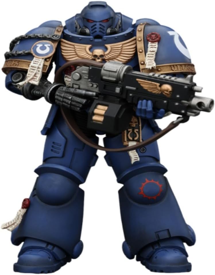 JOYTOY Warhammer 40K Space Marines Ultramarines Brother Chairon, 1:18 Scale Action Figure Mecha Joy Toy Collection Model 5.04 inch