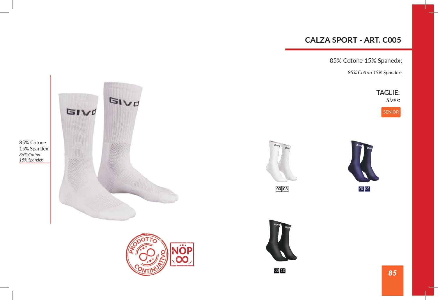 Etoile 10 Paia di Calze Sport C005 per Givova Calcio Calcetto Calzino Calzini Fitness Football Relax Free Time Tempo Libero Calza Calzettoni Allenamento Calzettone